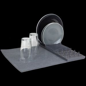 Home Basics Dish Drying Mat With Rack.